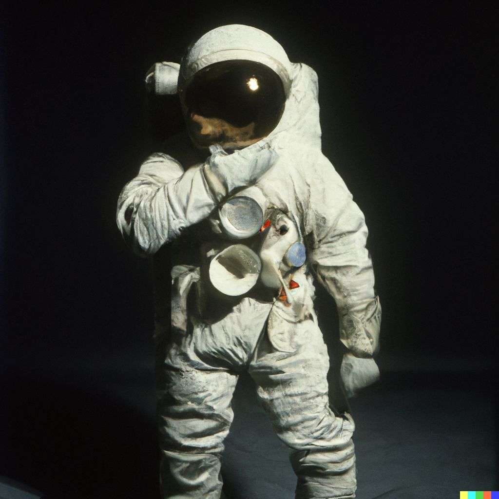 an astronaut, photograph, Kodachrome